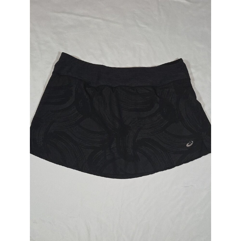 Asics Black And Gray Design Skort Size Large